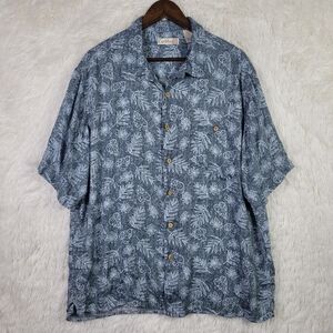 Large Roundtree & Yorke Caribbean Men's Blue Tropical‎ Vacation Beachy